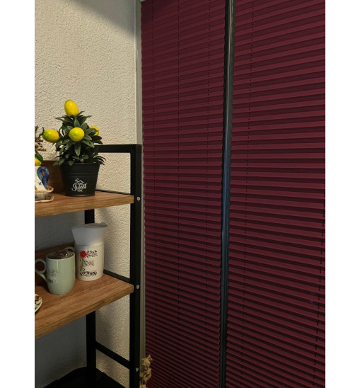 Bordo Plise Perde %80 Blackout